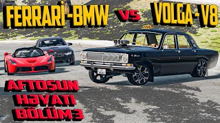 Aftoşun Həyatı Bölüm 3 Əsəbi Baba Volqa İlə Ferrariyə Qarşı | Maşın Oyunları | BeamNG #malikbedelov