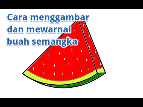  Cara  menggambar  dan mewarnai buah semangka  YouTube