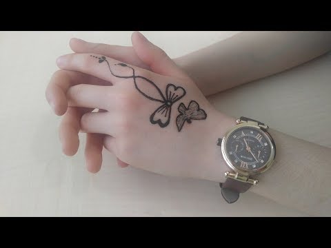 Basit hint kınası modeli/ nasıl yapılır/ henna tattoo/ mahendi