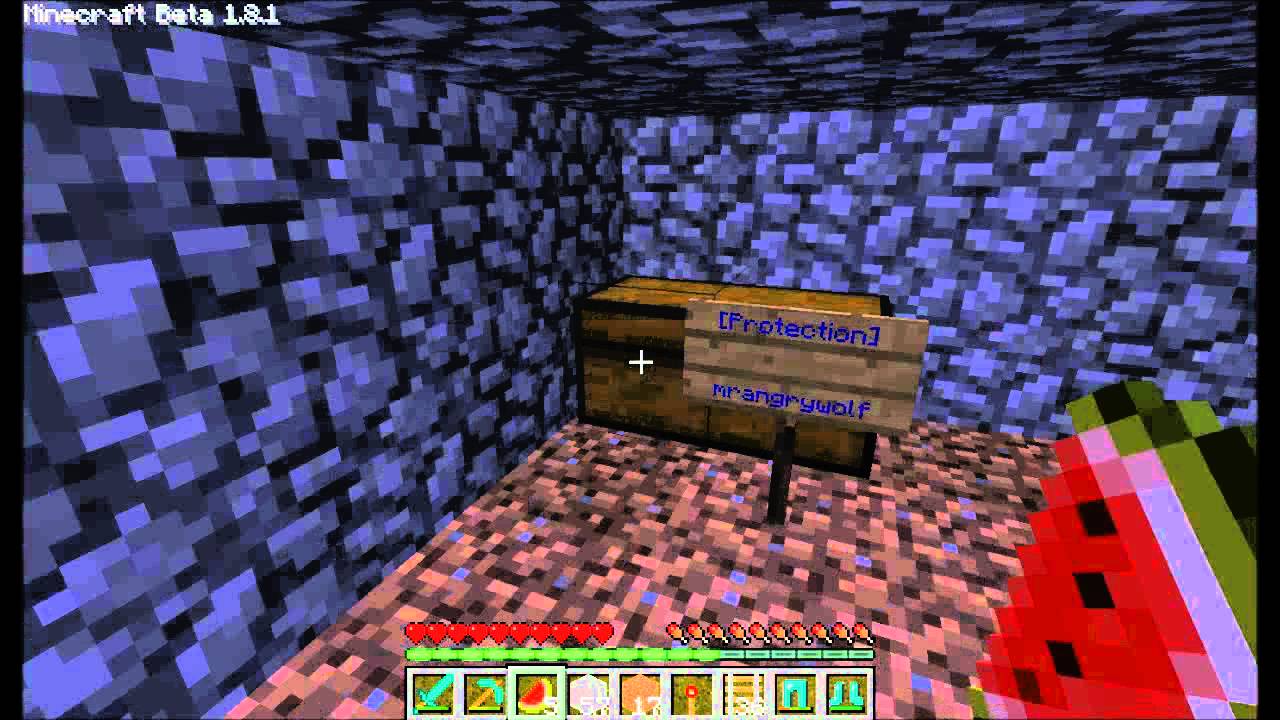 Minecraft How To Destroy Protection Signs - YouTube