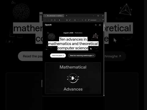OpenAI's Unreleased AI Just 'Solved' 10 Math Problems!