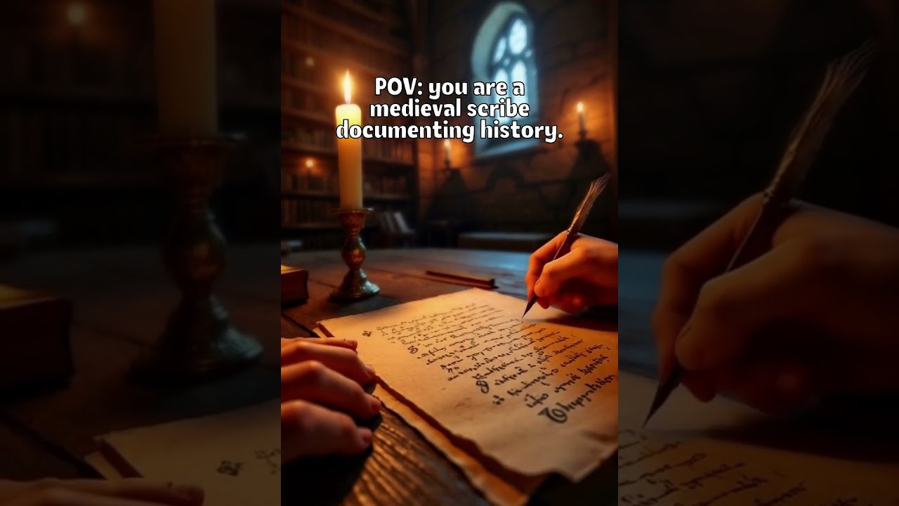 POV: you are a medieval scribe documenting history. 