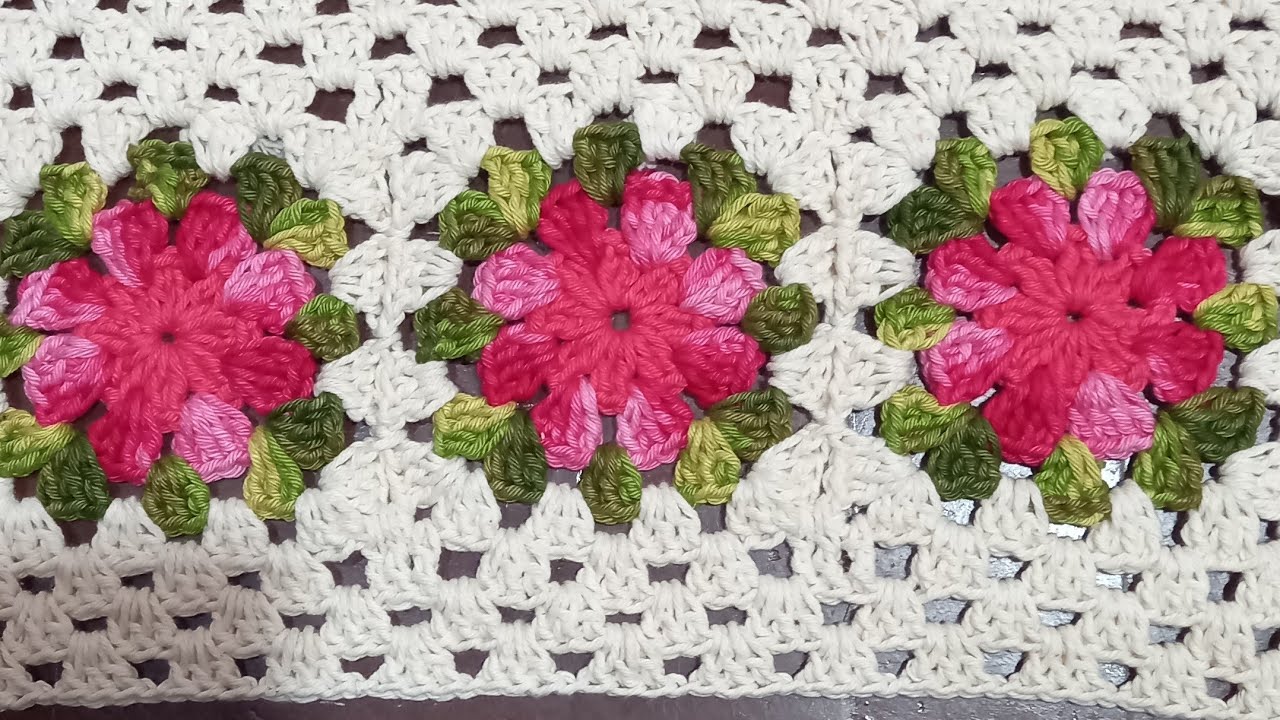 Base para tapetes de crochê com square passo a passo!