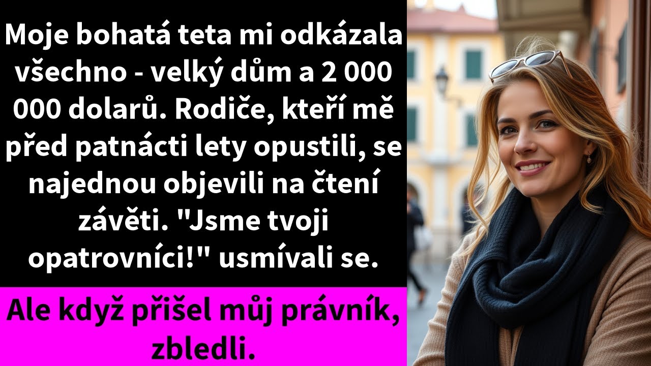 Moje bohatá teta mi odkázala všechno - velký dům a 2 000 000 dolarů. Rodiče,