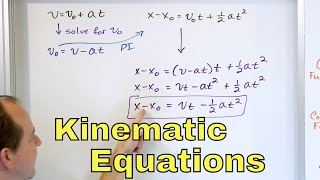 Deriving the Kinematic Equations of Motion w\/ Constant Acceleration in Physics - [1-2-13]