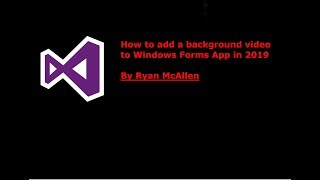 How to add background video to Visual Studio Windows Forms Apps screenshot 4