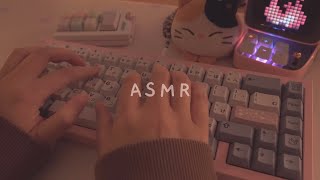 [Cozy ASMR] typing on clouds - soft and quiet keyboard sounds ☁