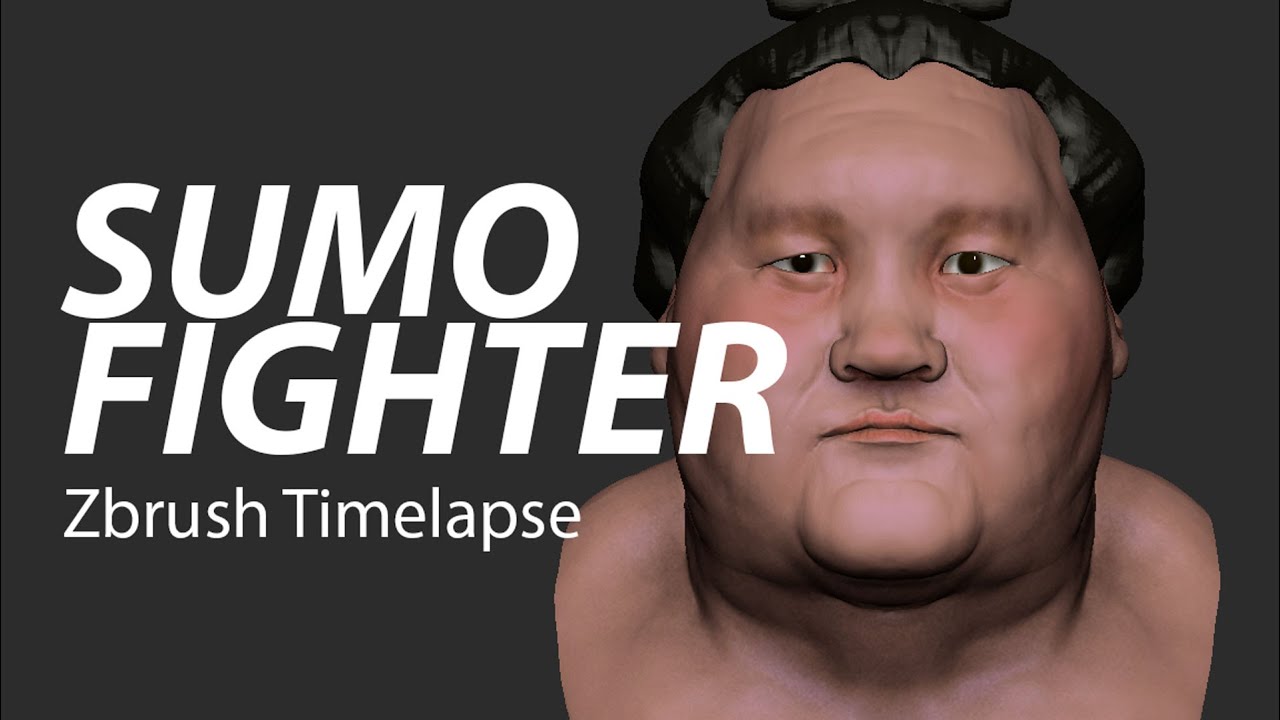 zbrush character sumo fighter asset