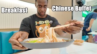 What a Chinese breakfast looks like - Eating at a buffet
