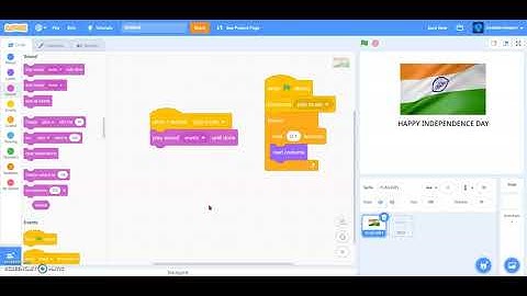 animation of flag with national anthem #independence day #flag #national anthem #scratch