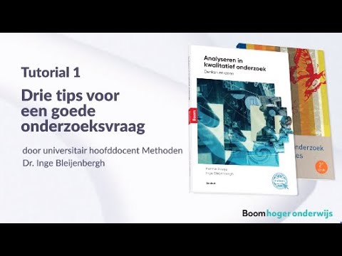 Tutorial Boom | Drie tips voor een goede onderzoeksvraag | Inge Bleijenbergh