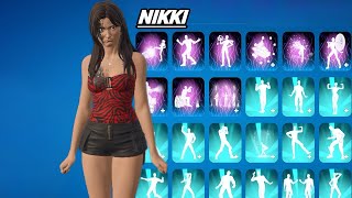 Full NIKKI (OBSESSION) with Fortnite Emotes! 💜🔥 | SKIN SHOWCASE News