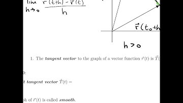 Multivariable Calculus and Probability 2.2 - Derivatives of Vector Functions (2/5)