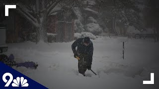 A 9NEWS crew got stuck twice trying to find good stories to tell in the snow