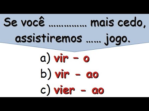 SE VOCÊ VIR ou VIER? - YouTube