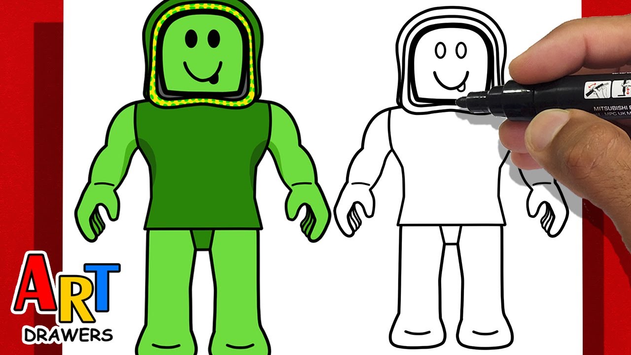 How to Draw Green Bean Avatar ROBLOX - Grow a Garden