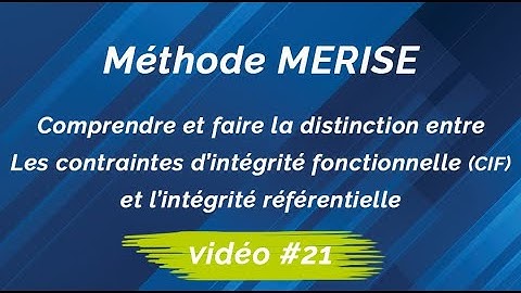 Merise #21 : Comprendre les contraintes d