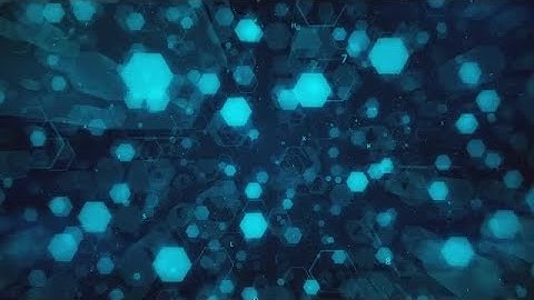 Flying Among Technological Hexagons Stock Motion Graphics