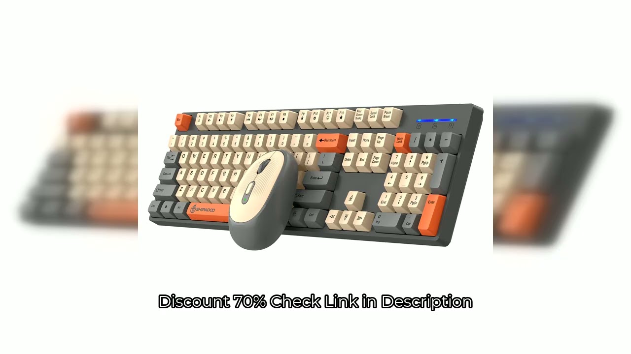 Shipadoo Wireless Keyboard and Mouse Combo Set Gaming Wireless Laptop Desktop Computer Office Access