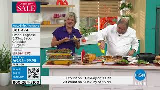 Emeril Lagasse 10count 5.33 oz. Bacon Cheddar Burgers