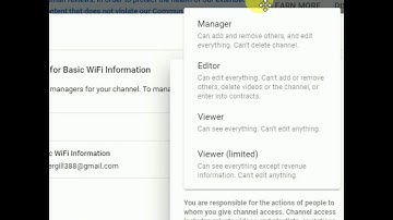youtube permission manager editor viewer viewer (limited)