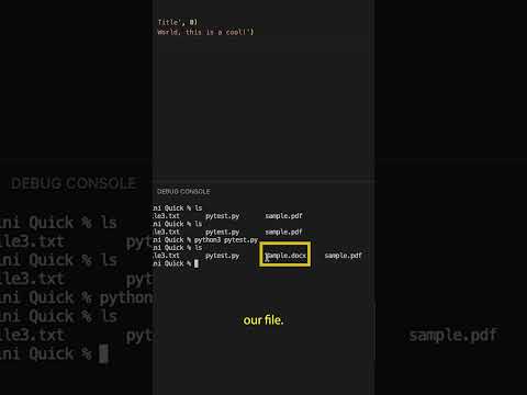 How to Create and Read DocX files with python