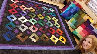 Quilt + Pillows  FREE pattern Harlequin Charm!