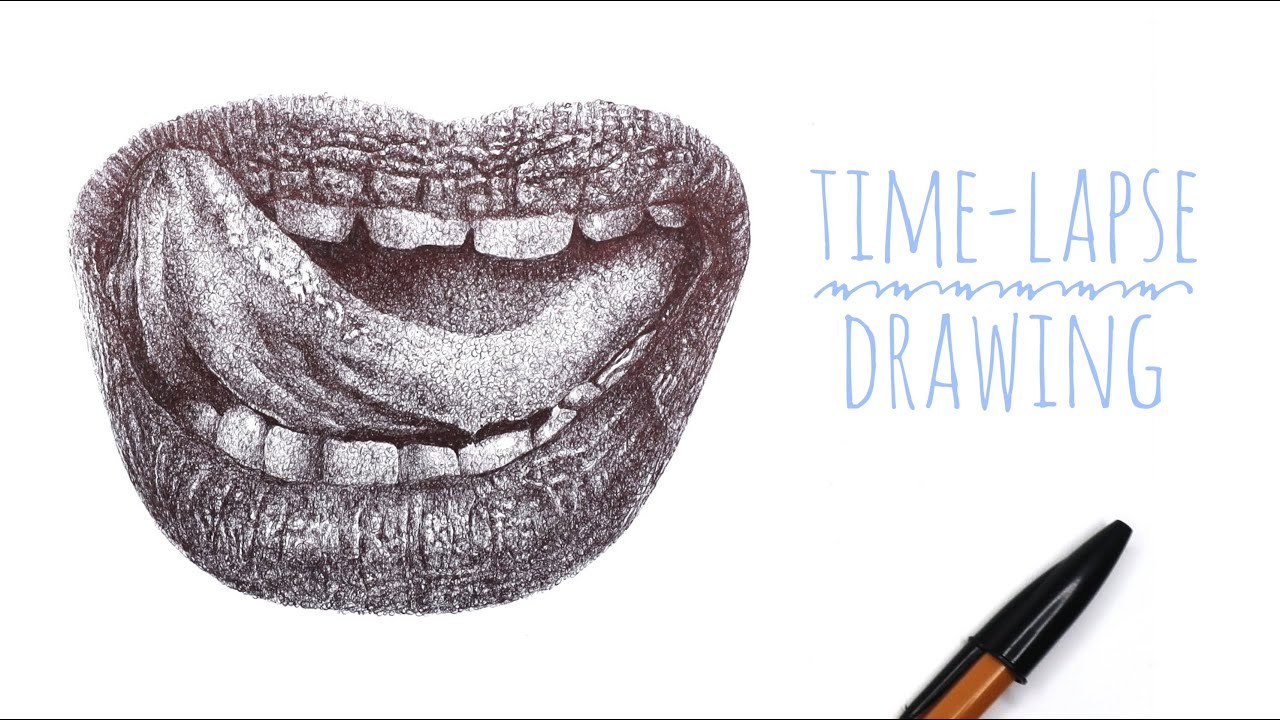 Premium Vector | Set mouth tongue collection sketch vector illustration  line art