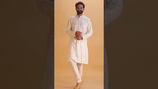 Turn heads with Our off white kurta pajama!#trending #fashion #2024 #viral #wedding #menswear