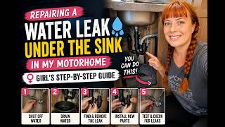 How I Fixed a Water Leak Under My Motorhome Sink | Easy DIY RV Plumbing Repair
