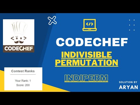 Indivisible Permutation Codechef Starter 19 | #coding #codechef