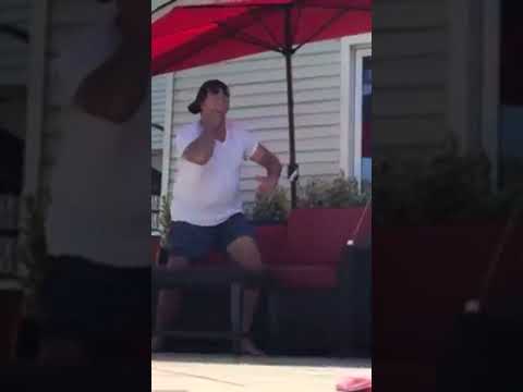 Dancing fool at the dancing pool!