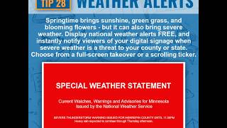 Digital Signage Software, Tip 28 | Weather Alerts screenshot 4