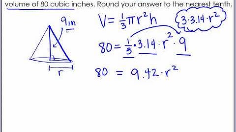 Finding the Radius of a Cone