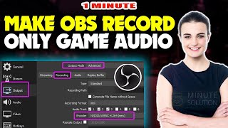 how to make obs record only game audio 2024  (quick & easy)