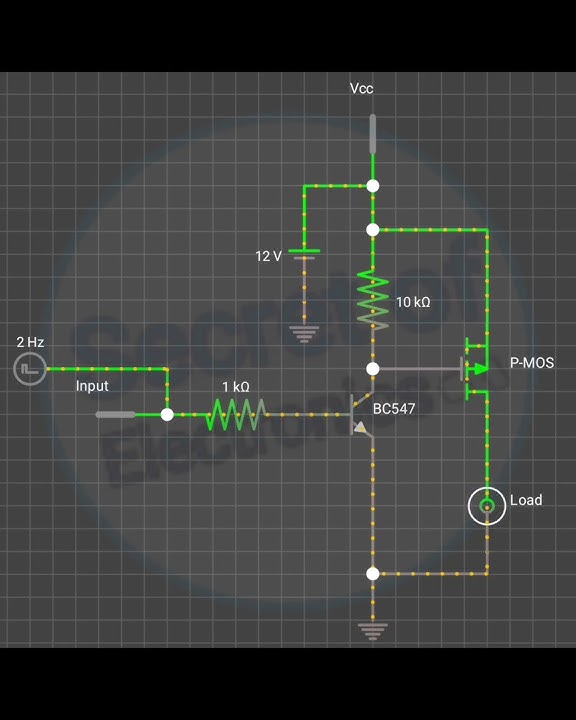 Simple P-Channel MOSFET Driver Circuit Using Transistor