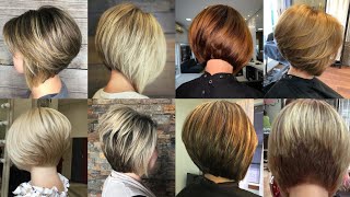 37+Stylish Ways to Wear a Stacked Bob with Layers