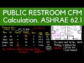 ASHRAE 62.1 Public Restroom Exhaust Air CFM Calculation