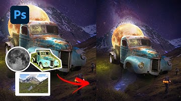 The Making of Photo-Manipulation: Explore | Photoshop Compositing Tutorial. surreal landscape. moon