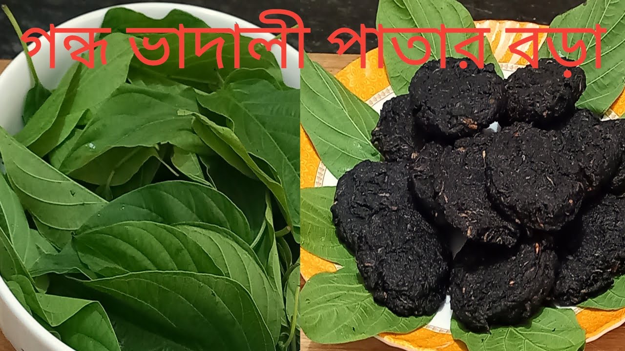 গন্ধ ভাদালি পাতার বড়া রেসিপি। Gandha Badali Leaf Fritters Recipe ...