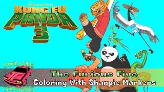 Kung Fu panda 3 "The Furious Five" Coloring With Sharpie Markers screenshot 3