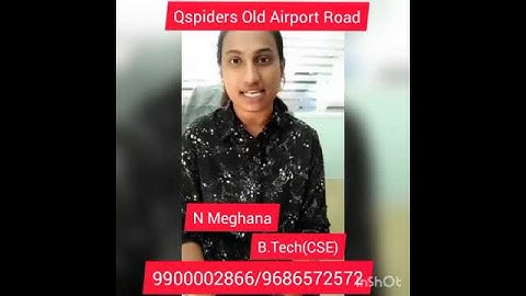 Got placed from Qspiders Old Airport Road  | Meghana N