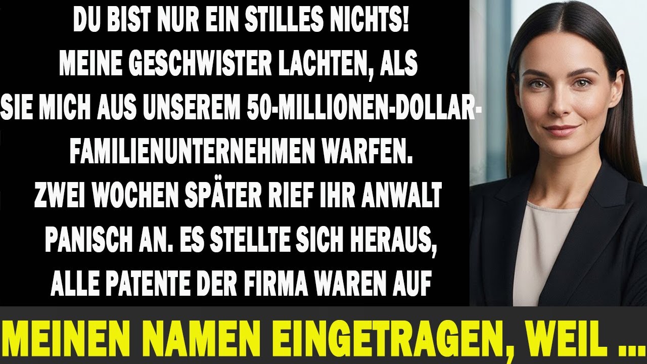 Sie warfen mich aus dem Familienbetrieb – dann fanden sie meinen Namen auf allen Patenten