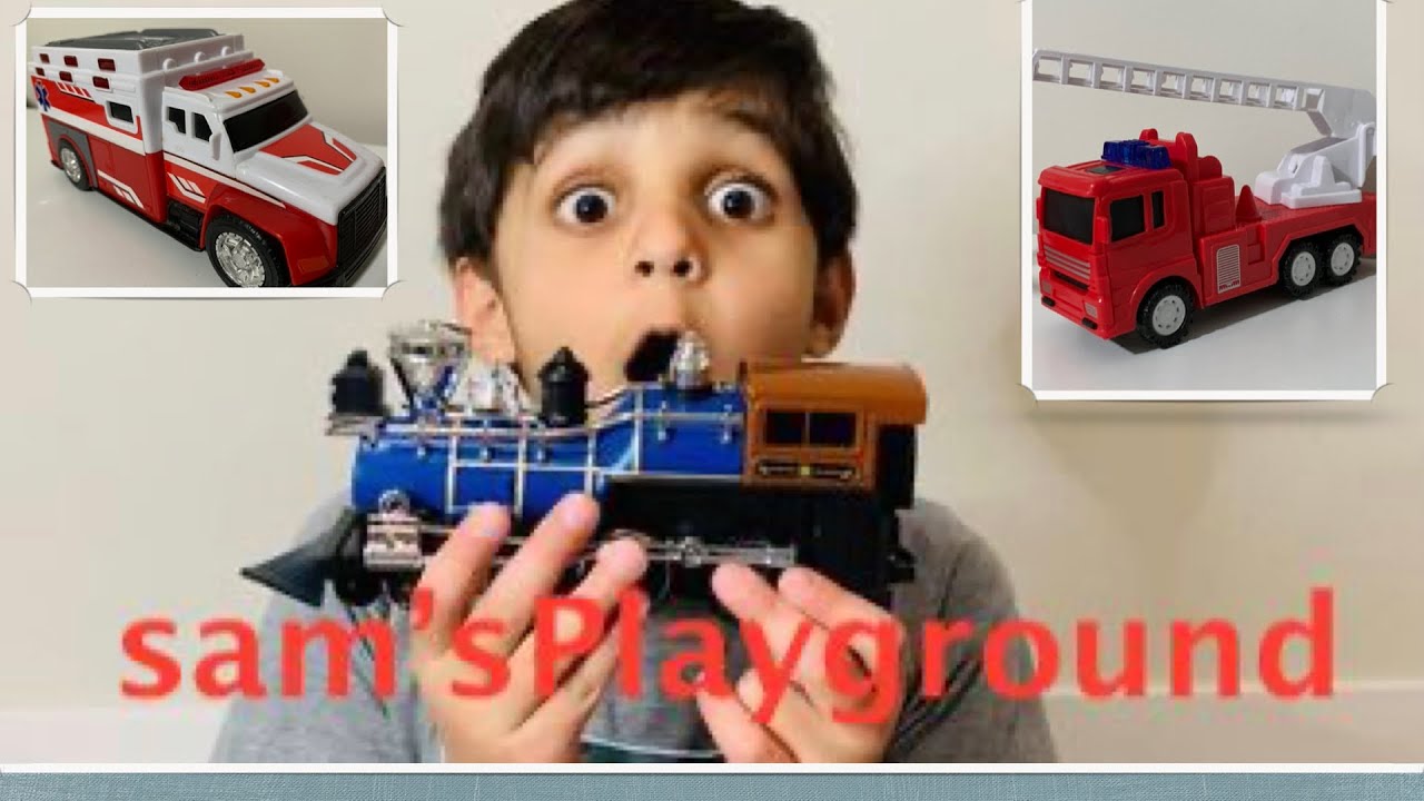 Toy Train Crashes Toy Hotwheels (Iron Man) Car.Train with lights and