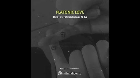Filsafat cinta plato || Dr Fahruddin Faiz M.Ag satu menit...