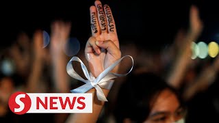 Anti-authority "Hunger Games" salute spreads through Thai high schools
