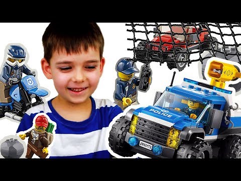 YouTube thumbnail: LEGO CITY POLICE 60172 Dirt Road Pursuit Распаковка Лего Сити Полиция