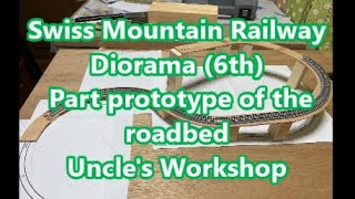 EN version 6th Swiss Mountain Railway Diorama Part prototype of the roadbed