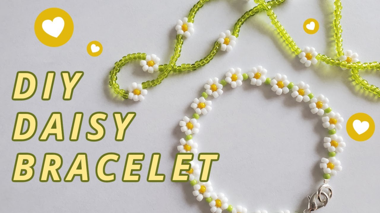 DIY Beaded Daisy Chain Bracelet Tutorial