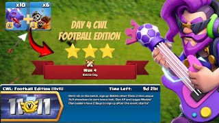 DAY 4 CWL : FOOTBALL EDITION HYDRA ⚽ ARMY DRAGON FAMILY CLASH OF CLAN #clashofclans #coc